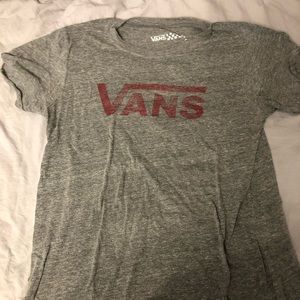 VANS maroon logo tee